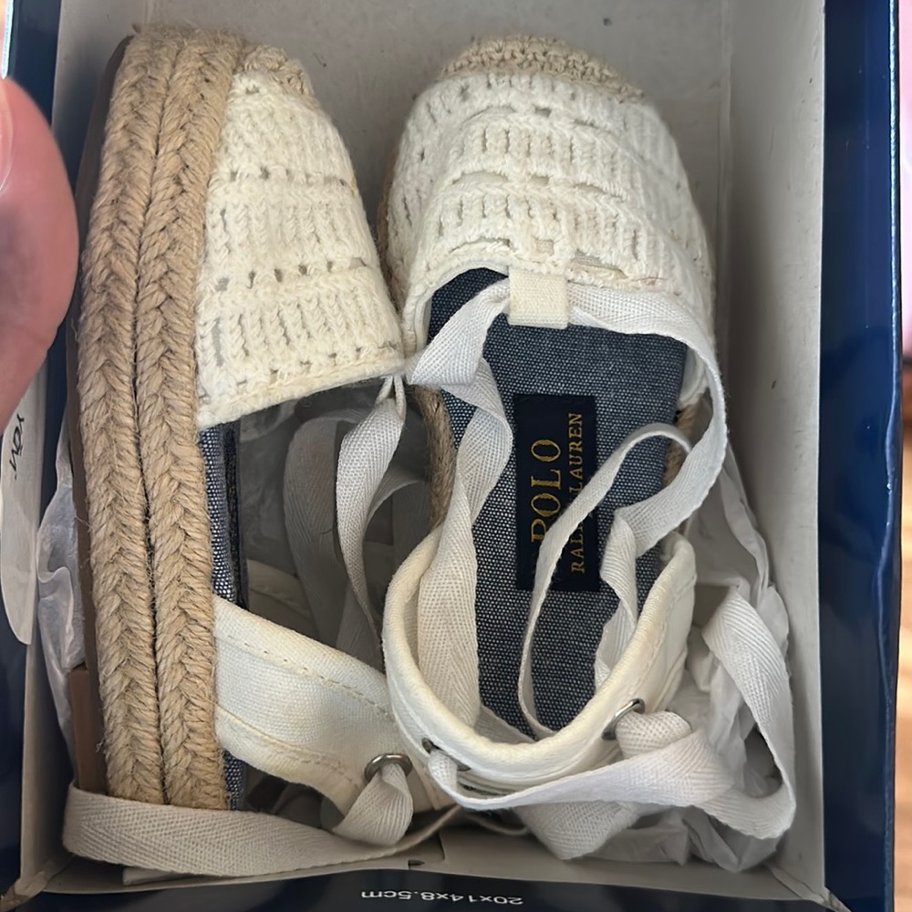 Ralph Lauren White Espadrille 5.5K